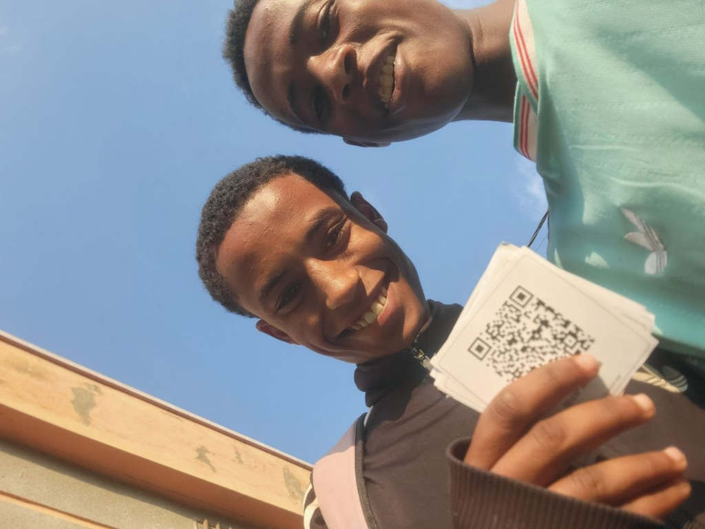 Mikiyas Alemu and Imran Mohammedbeyan together launching digital systems